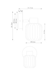 Smoke Grey Jensen Wall Light - Image 4 of 7