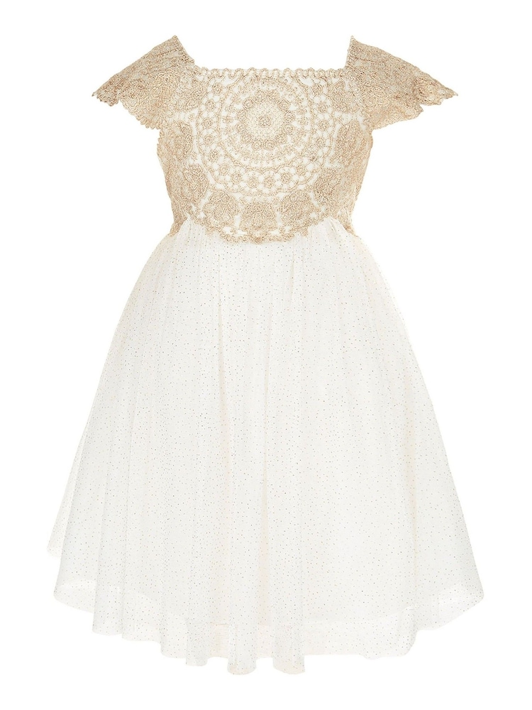 Monsoon Gold Plated Baby Estella Dress - Image 1 of 3