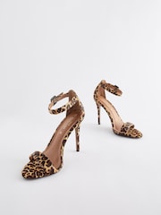 Leopard - Коллекционные кожаные сандалии на высоком каблуке - Изображение 5 из 7