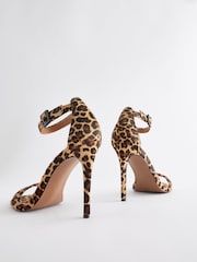 Leopard - Коллекционные кожаные сандалии на высоком каблуке - Изображение 6 из 7
