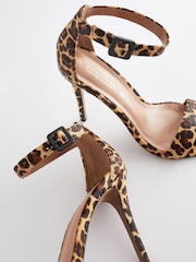 Leopard - Коллекционные кожаные сандалии на высоком каблуке - Изображение 7 из 7