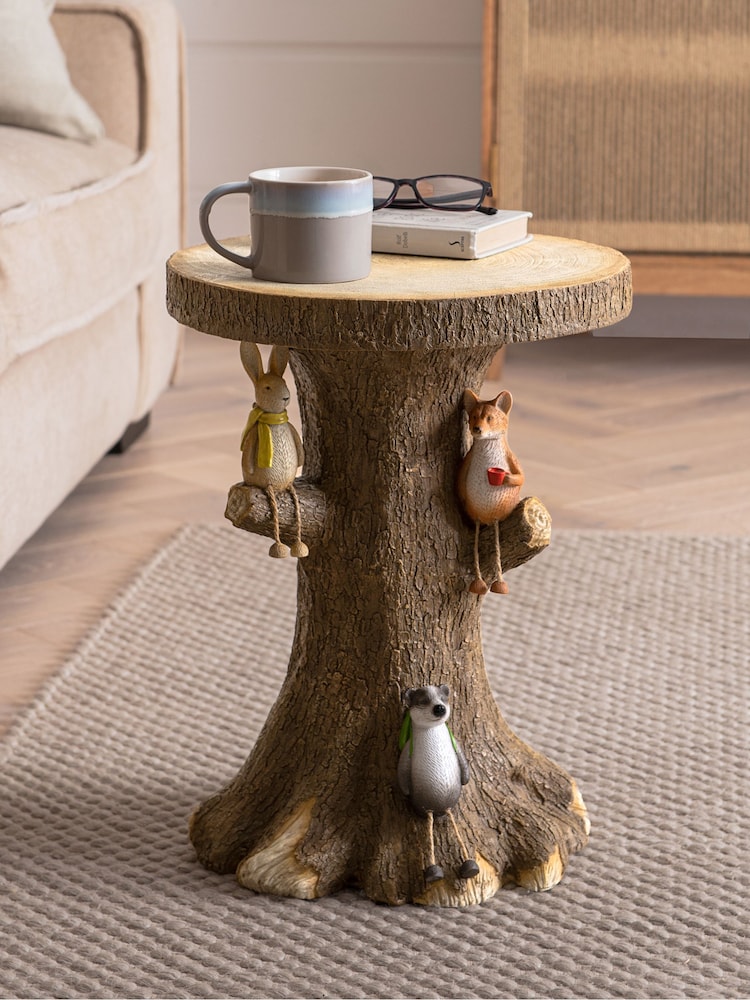 Natural Woodland Animal Resin Side Table - Image 1 of 6