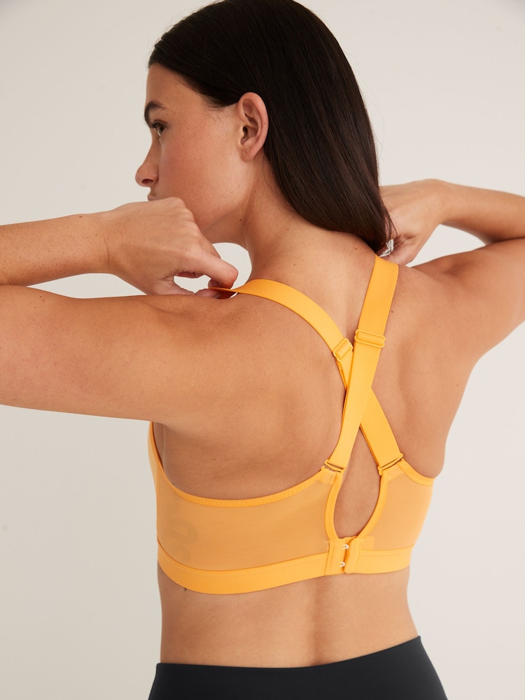 Orange/Black Active Sports High Impact Crop Tops 2 Pack - Image 6 of 10