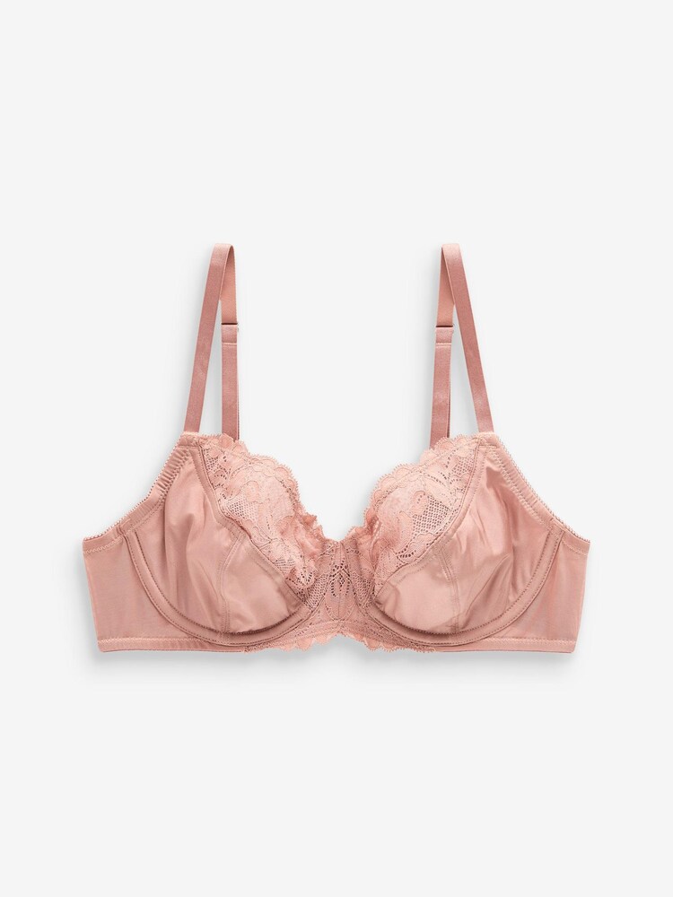 Schwarz geblümt/Pink - Unwattierte BHs mit vollen Körbchen im 2er-Pack - Bild 6 von 6