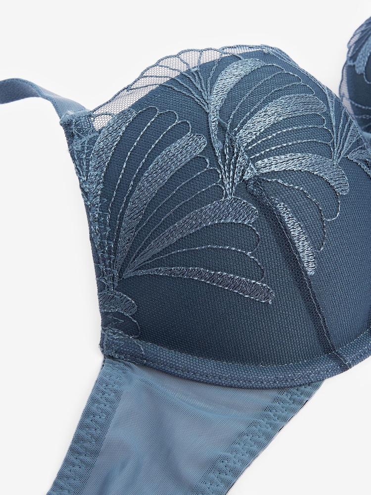 Blue/Nude Pad Balcony Embroidered Bras 2 Pack - Image 12 of 12