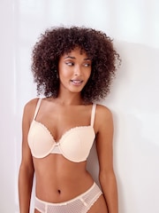 Blue/Nude Pad Balcony Embroidered Bras 2 Pack - Image 2 of 12