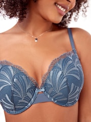 Blue/Nude Pad Balcony Embroidered Bras 2 Pack - Image 8 of 12