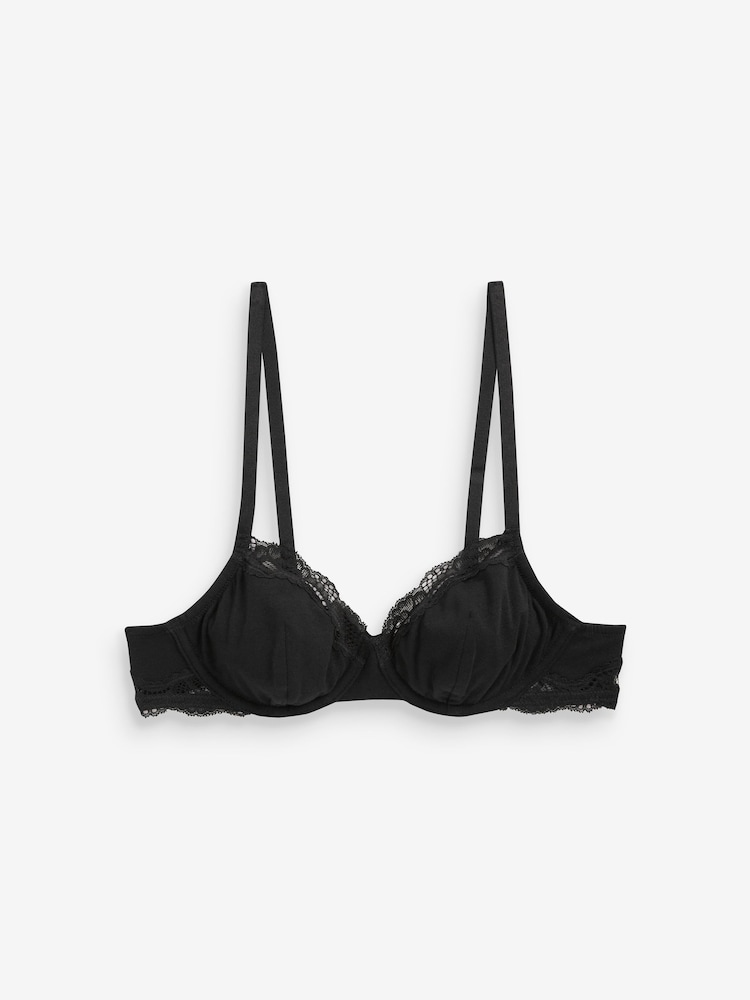 Negro/Blanco/Rosa Pastel Desnudo - Sosteń Ultimate Comfort Blend de algodón 3 Paquete - Imagen 13 de 13