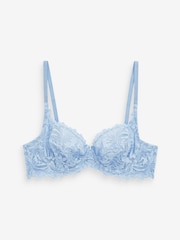 Blue Non Pad Full Cup Comfort Lace Bra - Image 5 of 5