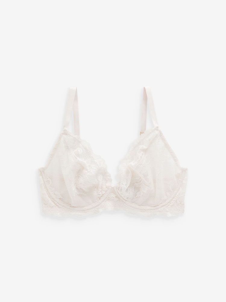 Czarno-kremowy - DD+ Lace Bras 2 Pack - Image 8 of 9