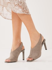 Mink Brown Forever Comfort® High Heel Slingback Shoe Boots - Image 1 of 5