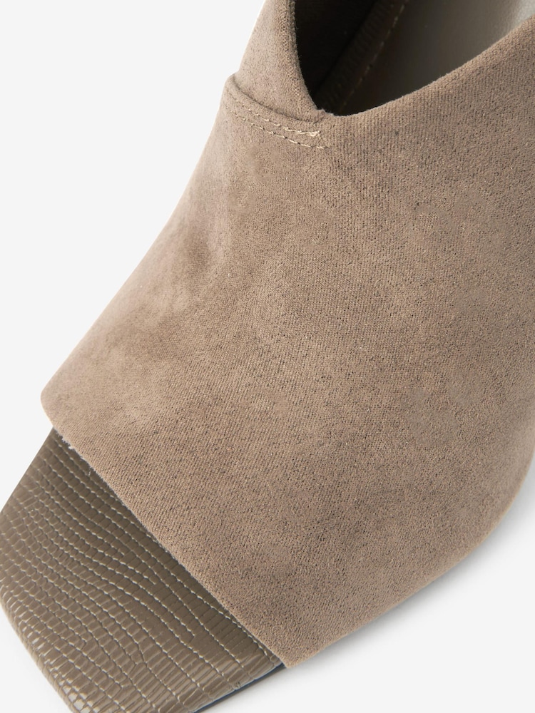 Mink Brown Forever Comfort® High Heel Slingback Shoe Boots - Image 5 of 5