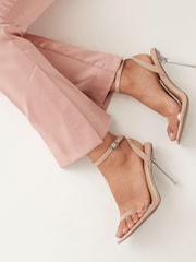 Clear Forever Comfort® Vinyl High Heel Sandals - Image 1 of 6