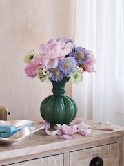 Shabby Chic Green Ruffle Vase - Image 1 of 4