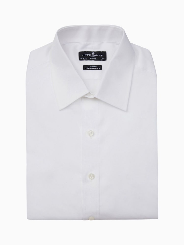 Jeff Banks White 100% Cotton Double Cuff Milan Cutaway Shirt - Image 1 of 4