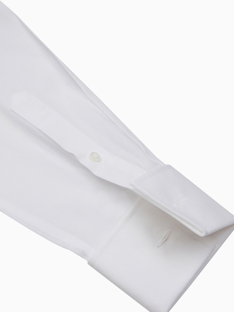 Jeff Banks White 100% Cotton Double Cuff Milan Cutaway Shirt - Image 4 of 4