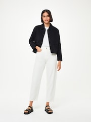 Whistles Grey 100% Cotton Utility Casual Jacket - Image 3 of 5