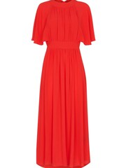 Whistle Red Amelia Cape Sleeve Dress - Image 1 of 2