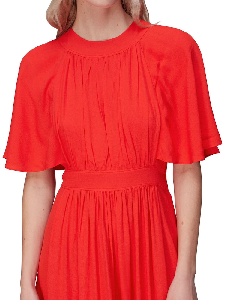 Whistle Red Amelia Cape Sleeve Dress - Image 2 of 2