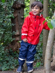 Muddy Puddles Red Rainy Day Waterproof Jacket And Trousers Rain Set - Image 1 of 3