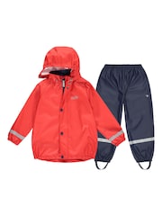 Muddy Puddles Red Rainy Day Waterproof Jacket And Trousers Rain Set - Image 2 of 3