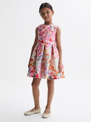Reiss Emily Scuba Floral Printed Dress - Image 1 of 5