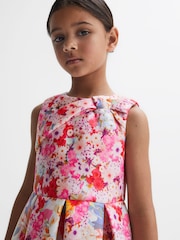 Reiss Emily Scuba Floral Printed Dress - Image 4 of 5