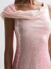 Vestido corto ajustado con lentejuelas Lydia Halston de Reiss - Imagen 4 de 5