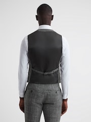 Reiss Charcoal Croupier Slim Fit Wool Waistcoat - Image 5 of 5