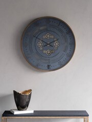 Libra Gold/Grey Manchester Industrial Wall Clock - Image 1 of 4