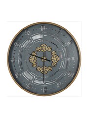 Libra Gold/Grey Manchester Industrial Wall Clock - Image 2 of 4