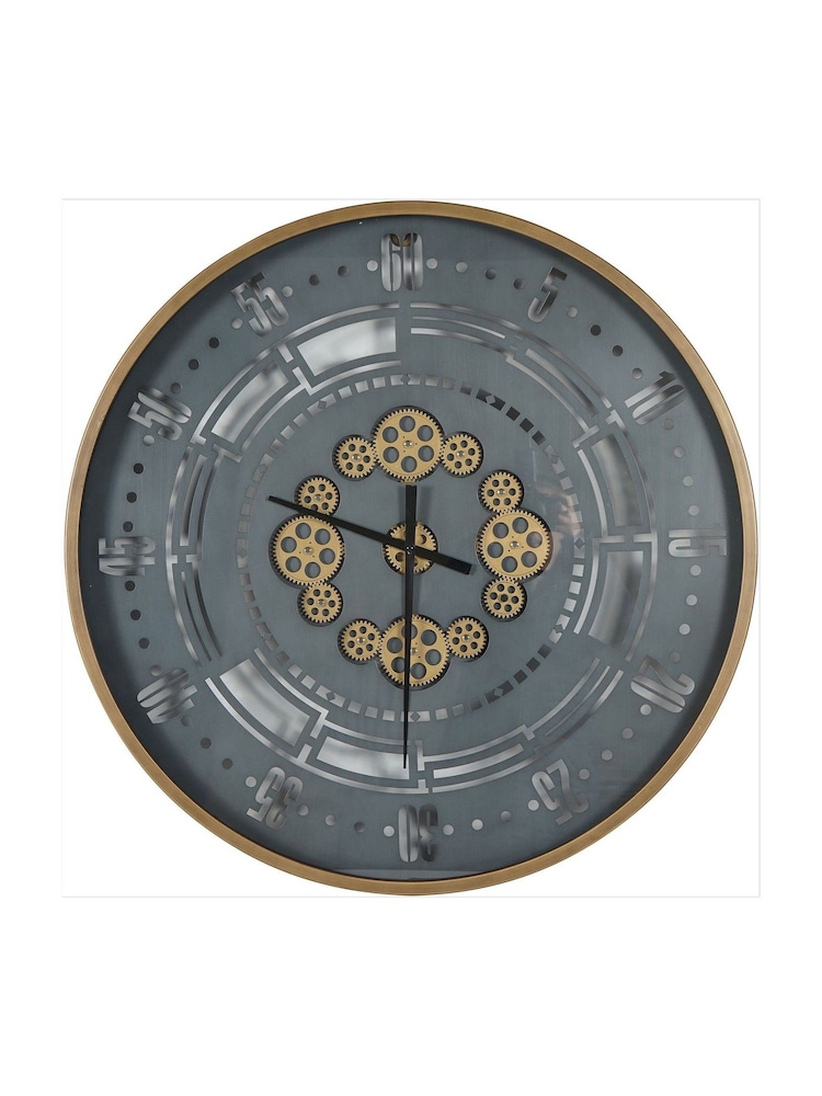 Libra Gold/Grey Manchester Industrial Wall Clock - Image 2 of 4