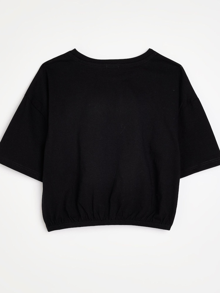 River Island Black Og Camo Skull Cinch T-Shirt - Image 2 of 3