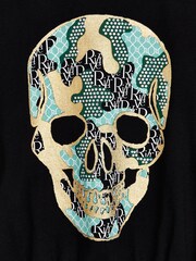 River Island Black Og Camo Skull Cinch T-Shirt - Image 3 of 3