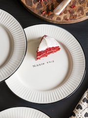 Rockett St George Cream & Black First Bite Side Plates Set Of 4 - Image 8 of 8