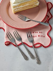 Rockett St George Set of 4 Metal First Bite Cake Fork - Image 1 of 2