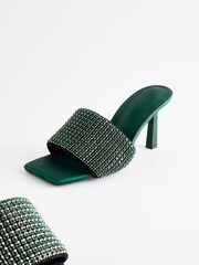Emerald Green Forever Comfort® Padded Jewel Mules - Image 10 of 10