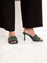 Emerald Green Forever Comfort® Padded Jewel Mules - Image 2 of 10