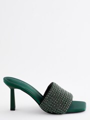 Emerald Green Forever Comfort® Padded Jewel Mules - Image 5 of 10