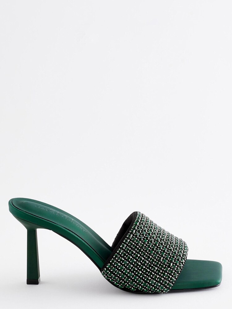 Emerald Green Forever Comfort® Padded Jewel Mules - Image 5 of 10
