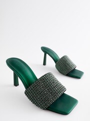 Emerald Green Forever Comfort® Padded Jewel Mules - Image 6 of 10