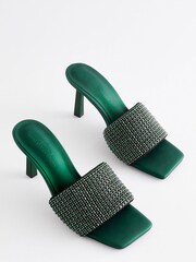 Emerald Green Forever Comfort® Padded Jewel Mules - Image 7 of 10