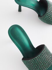 Emerald Green Forever Comfort® Padded Jewel Mules - Image 9 of 10