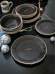 Rockett St George 12 Piece Black Bon Appetit Dinner Set - Image 1 of 3