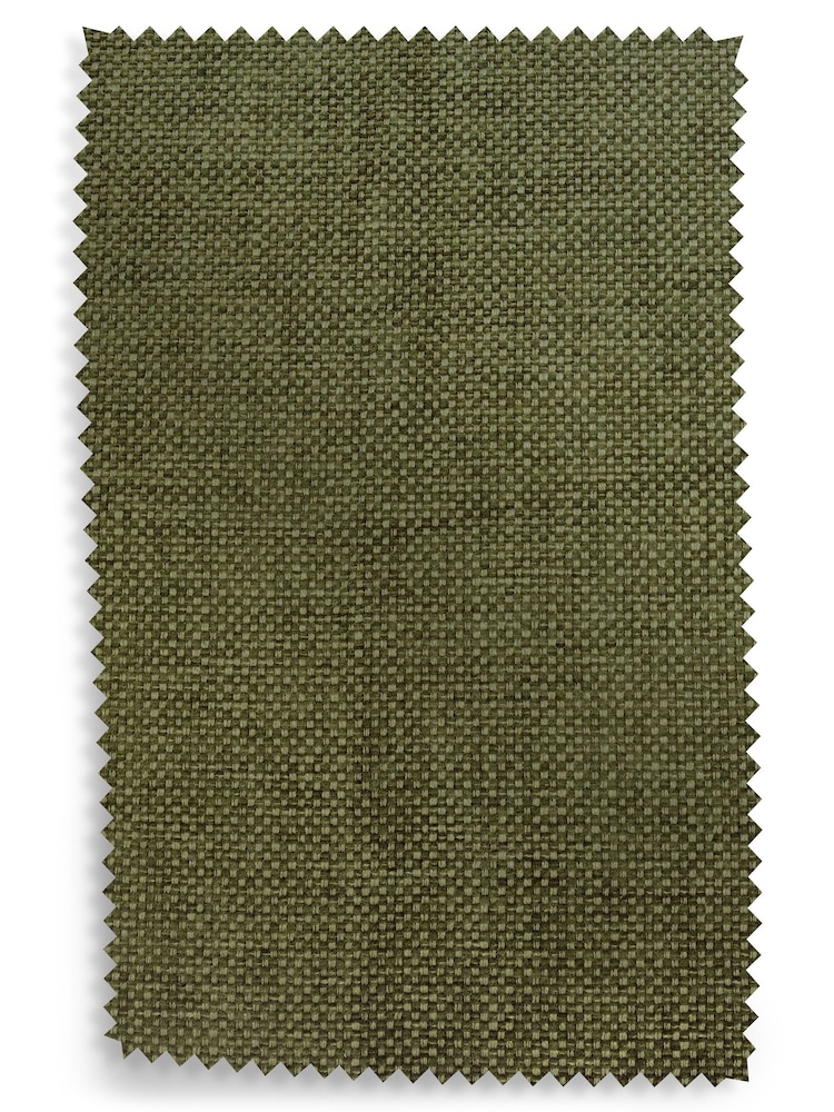 Luxe Chenille Weave Dark Moss Green Fabric Swatch - Image 1 of 1