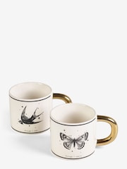 Rockett St George Monochrome Set of 2 Tattoo Mugs - Image 4 of 4