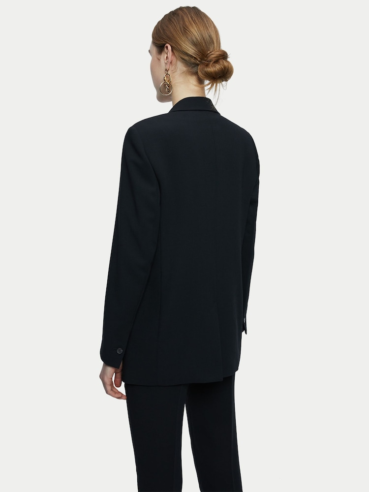 Buy Jigsaw Black Fluid Twill Knox Blazer from Next Australia