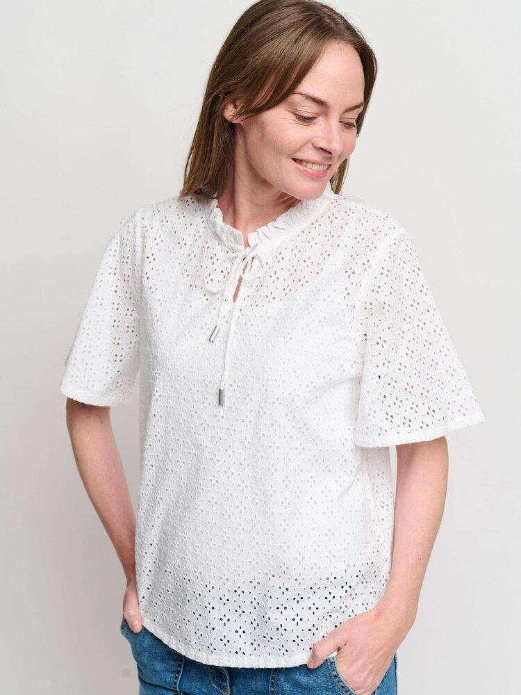 B. Copenhagen White Embroidered Blouse - Image 1 of 1