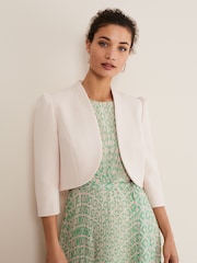 Phase Eight Cream Leanna Cropped Jacket - Image 1 of 6