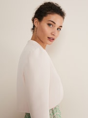 Phase Eight Cream Leanna Cropped Jacket - Image 5 of 6